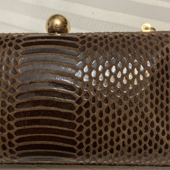 Vintage Leather Mini Hand Clutch Snap Closure Bag - Super Cute & Stylish! - Picture 8 of 14
